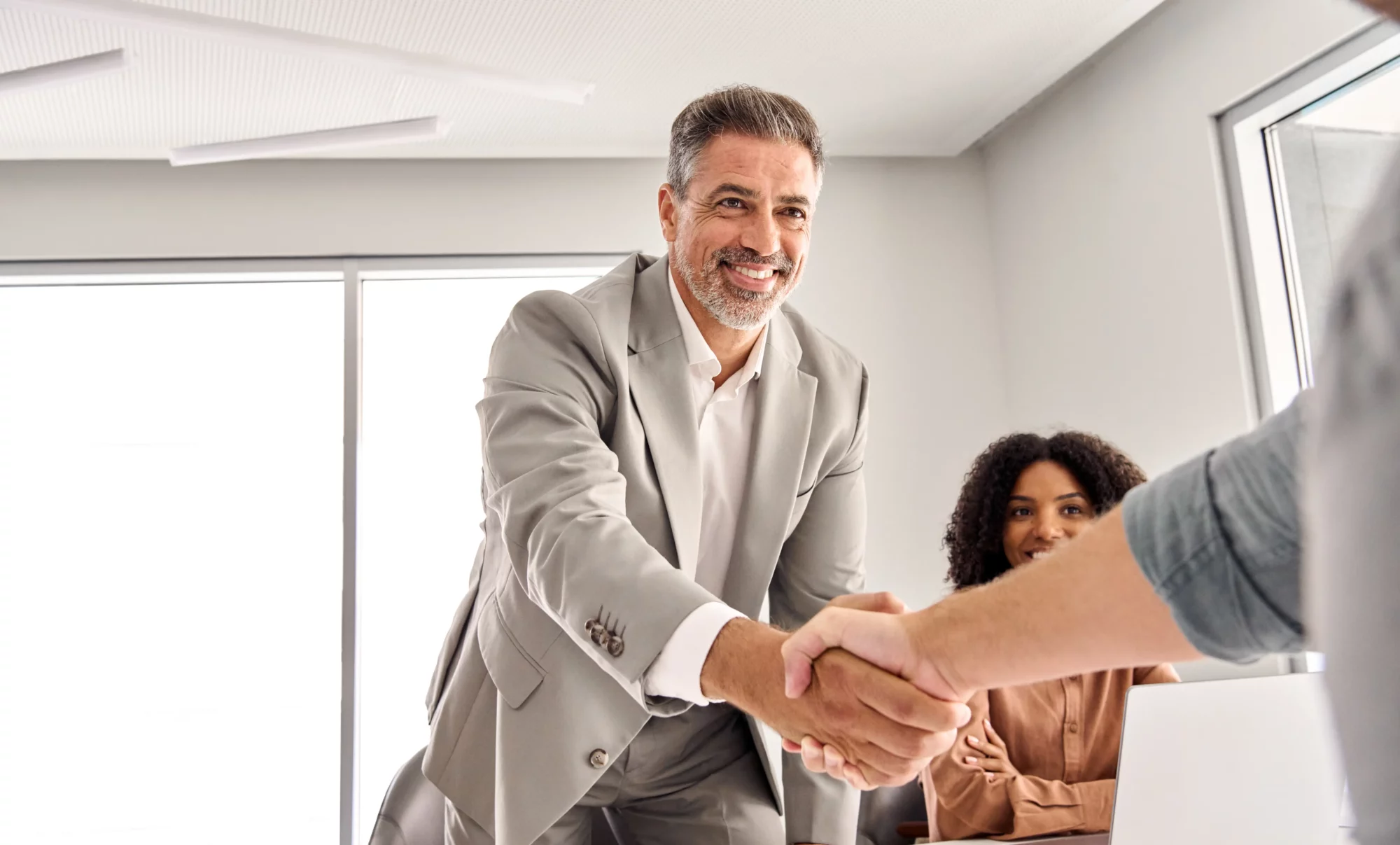 employee handshake