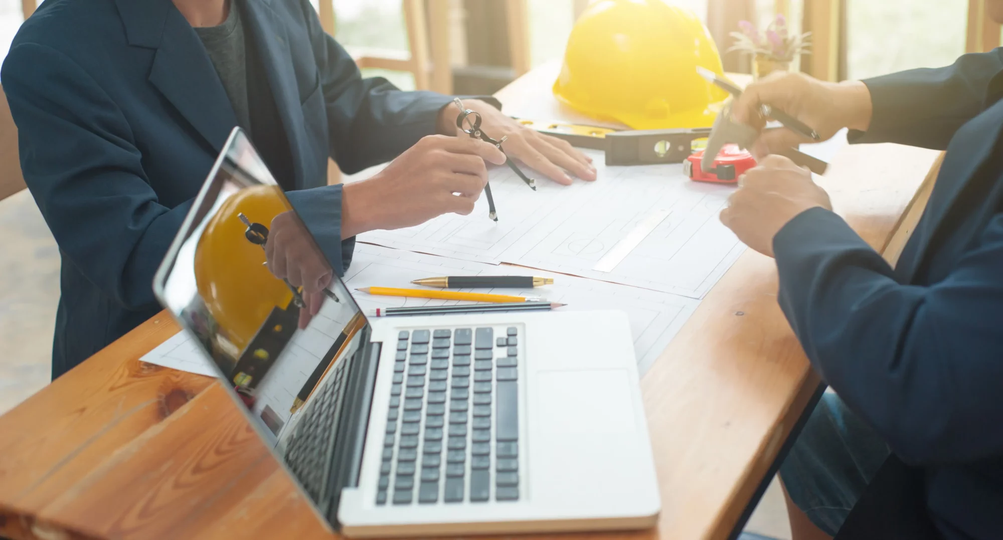 A construction consultant helping out a client.