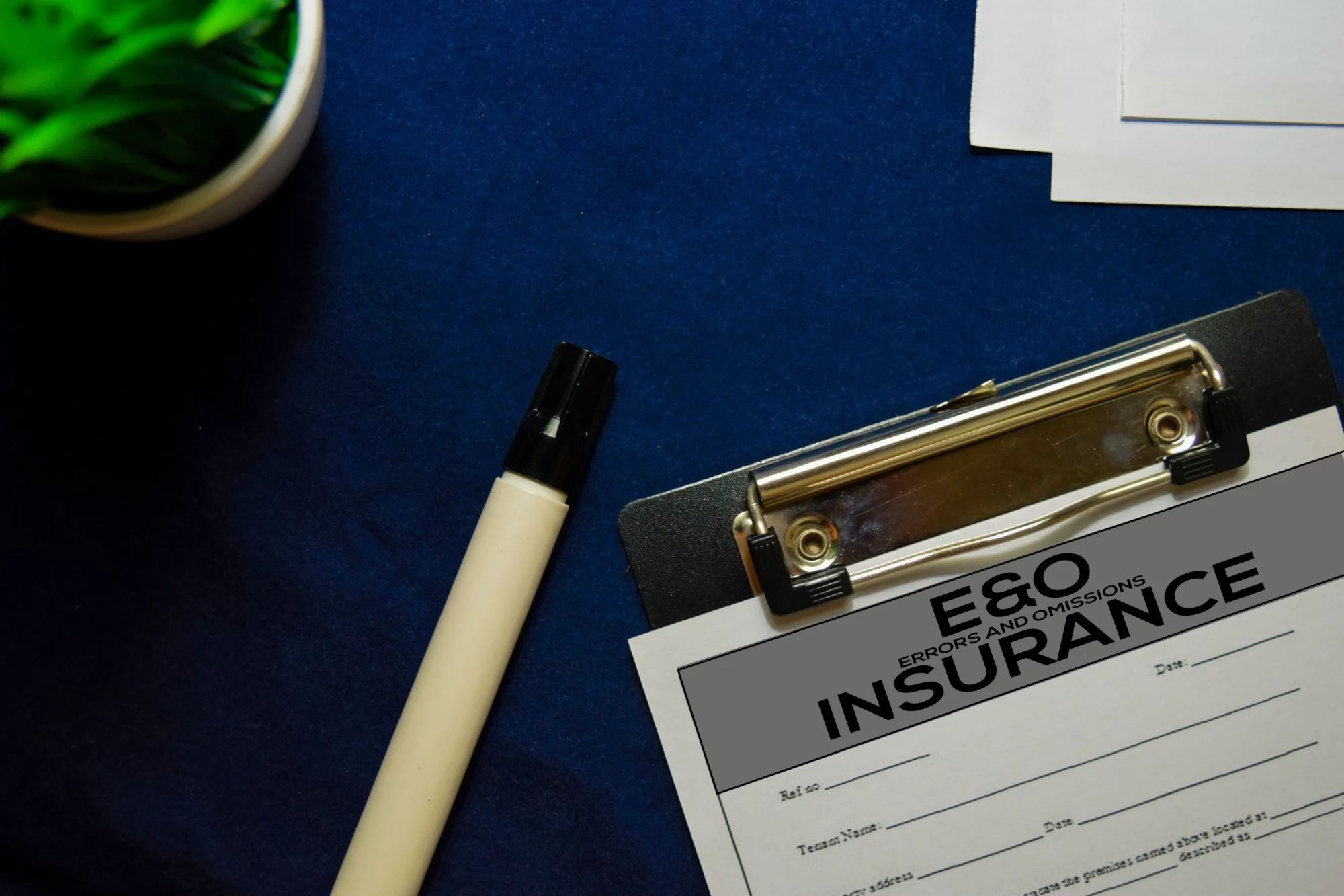 signing e and o insurance form
